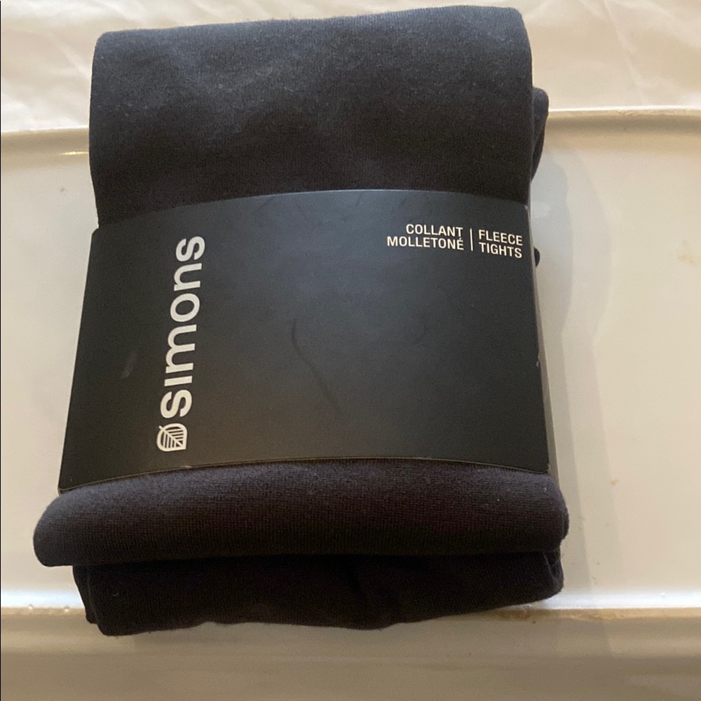 Simons Black Fleece Tights